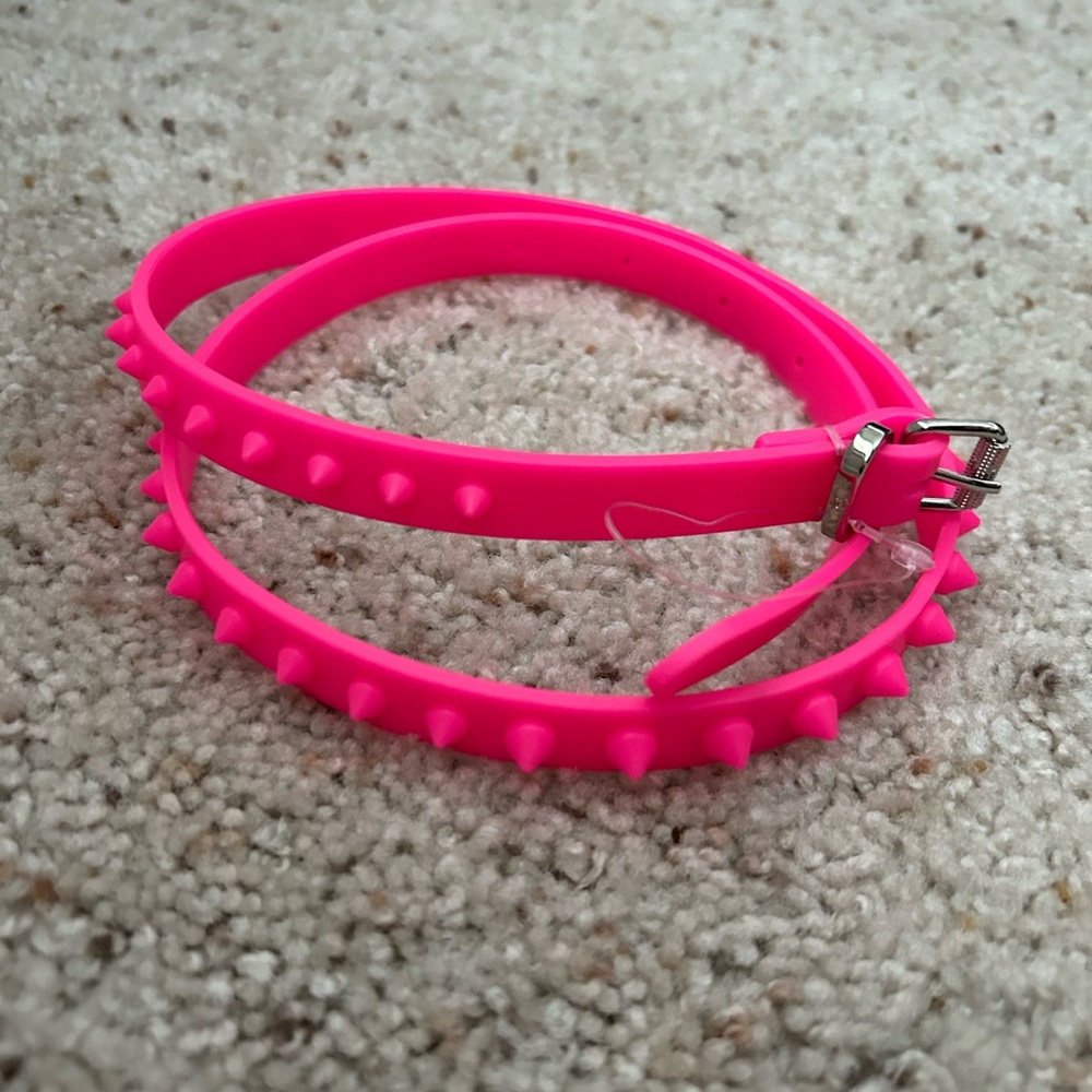 Christian Louboutin Wild Pink Spiked Belt